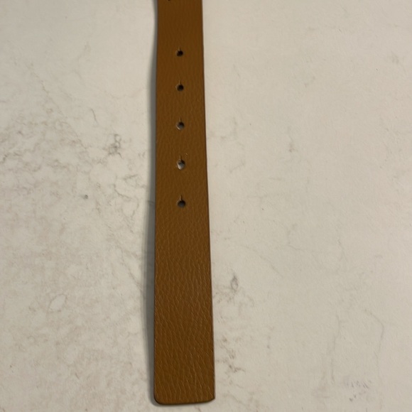 193. Michael Kors faux leather belt with silver MK lock detail on buckle - Picture 3 of 9